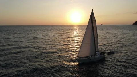 Sunset Sailboat Stock Footage 170715682