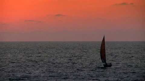 Sunset Sailing Stock Footage 10909321