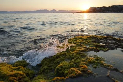 Sunset in Salou Stock Photos