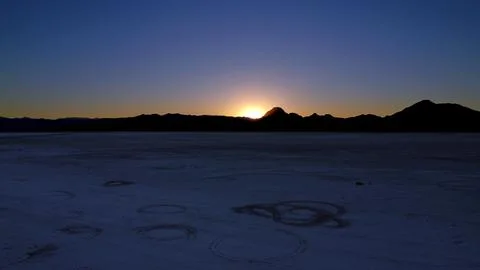 Sunset on Salt Flats Stock Photos