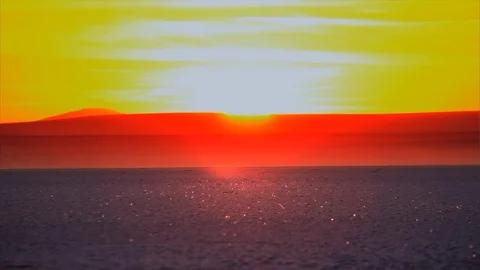 Sunset on Salt Lake, Turkey Stock Footage 93042585