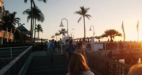 Sunset Salutation on the Streets of Key West Florida Stock-Footage 159791033