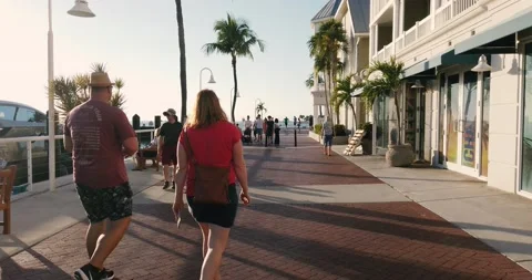 Sunset Salutation on the Streets of Key West Florida Stock-Footage 159791175