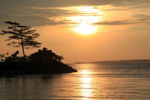 Sunset in samoa Stock Photos