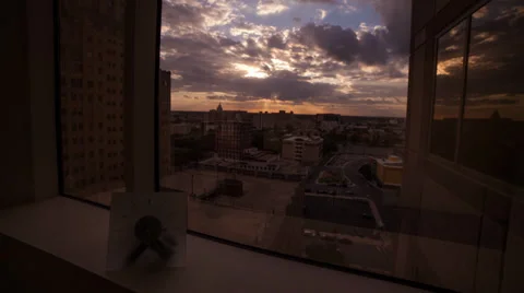 Sunset San Antonio Highrise Time-Lapse Stock Footage 34211973
