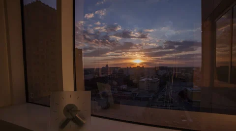 Sunset in San Antonio, Texas Downtown Time-Lapse Vídeos de archivo 34212112