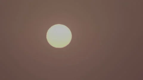 Sunset  on sand beach with waves slow motion 動画素材 233352573