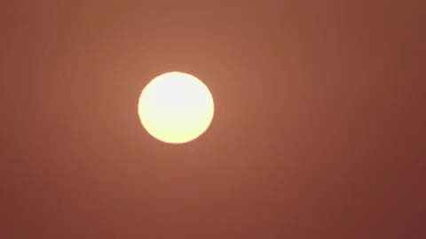 Sunset  on sand beach with waves slow motion 動画素材 233354009