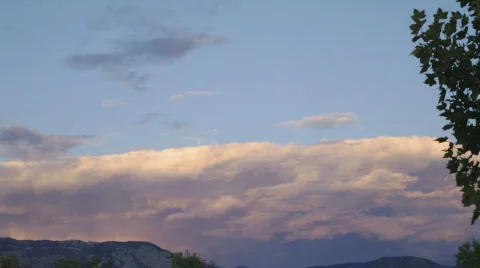 Sunset of Sandia Mountains with Clouds Video stock 836572