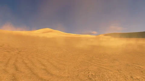 Sunset in a sandy desert Stock Footage 31240955
