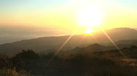 Sunset santa barbara pan and timelapse 24p Stock-Footage 49061259