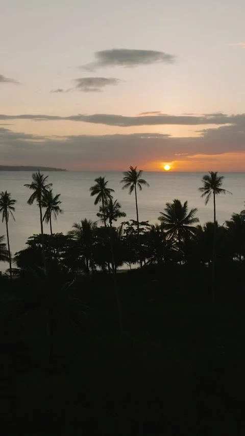 Sunset in Santa Fe, Tablas, Romblon. Philippines. Stock Footage 275830741