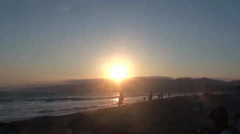 Sunset Santa Monica Stock Footage 7764325