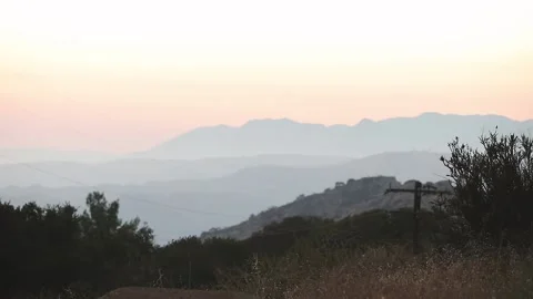 Sunset at Santa Susana Trail Stock Footage