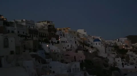 Sunset on Santorini Stockbeeldmateriaal 8985662