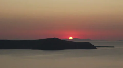 Sunset in Santorini Stock Footage 44037407