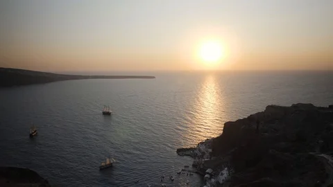 Sunset in Santorini Stock Footage 127828319