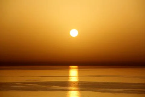 Sunset at santorini Stock Illustration