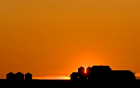 Sunset Saskatchewan Stock Photos