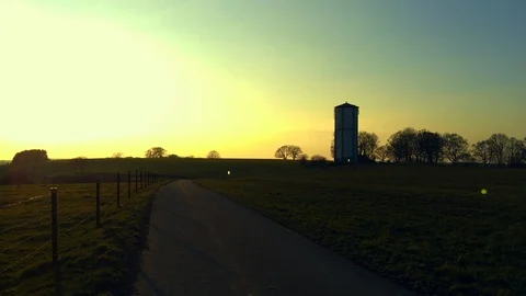 Sunset scene Stockbeeldmateriaal 87646126