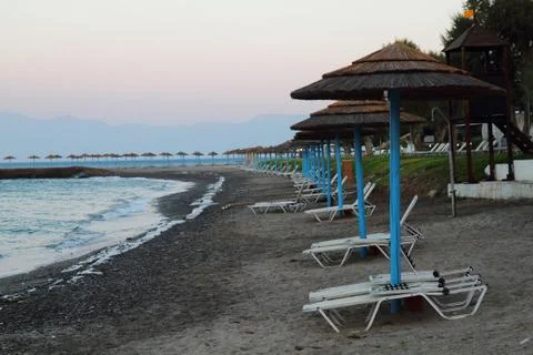 Sunset scene from the greece Stock Photos