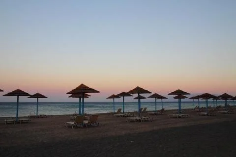 Sunset scene from the greece Stock Photos