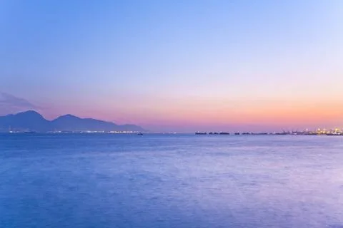 Sunset scene over the ocean Stock Photos