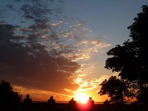 Sunset scene Stock Photos