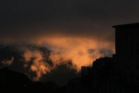Sunset scene seen from Mount Brienzer Rothorn. Stock Photos