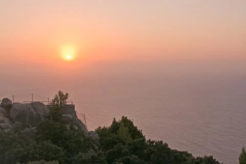 Sunset scenery Mallorca Stock Photos