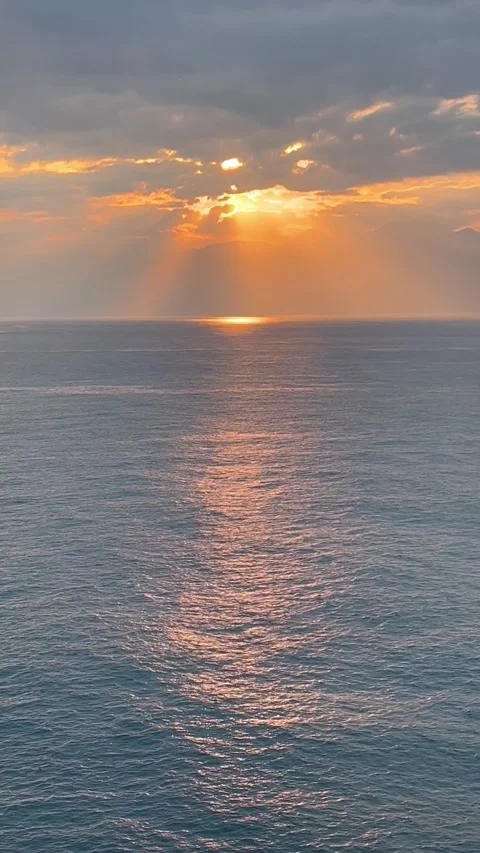 Sunset scenery over Mediterranean Sea Stock Footage 336911368