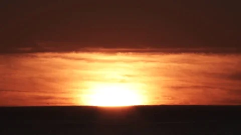 Sunset Scenic With Flock Of Birds Flying North Stock Footage 80680706