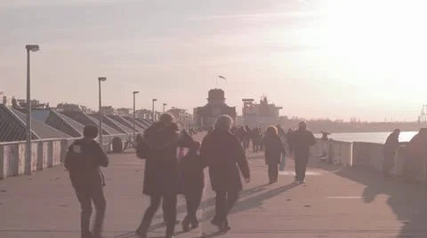 Sunset at the Schelde Video stock 10681428