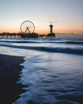 Sunset Scheveningen Stock Photos
