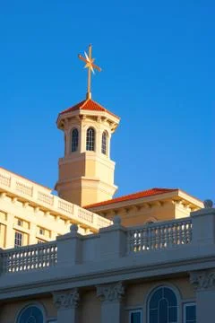 Sunset on Scientology Architecture Foto stock