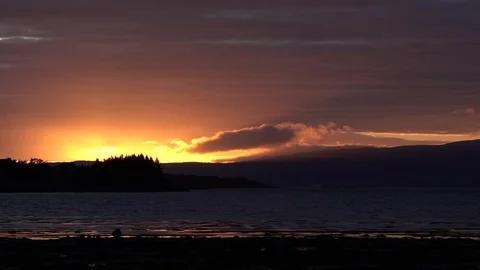 SUNSET SCOTLAND HD Stock Footage 90630289