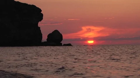 Sunset on the sea 2 11052019 Stock Footage 108114511