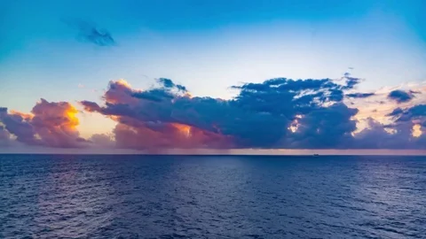 Sunset at Sea 4K HD Видео 74299392