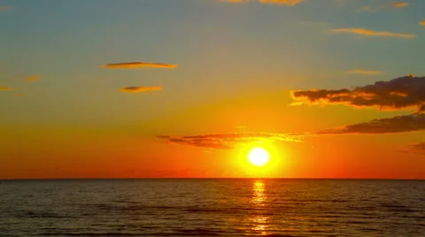 Sunset on the sea, 4K timelapse Stock Footage 33614602