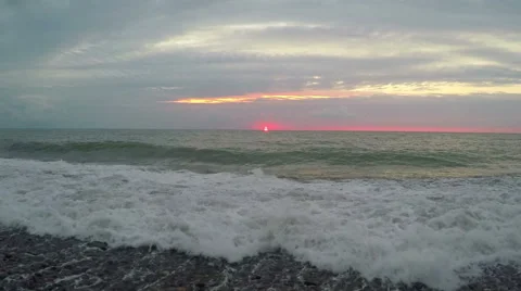 Sunset On The Sea 9 Stock Footage 53110928