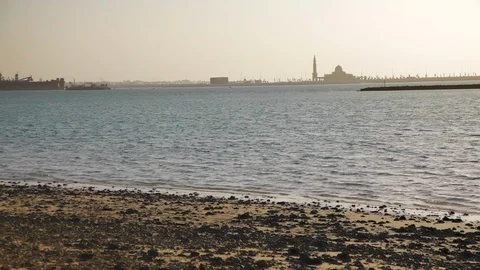 Sunset, Sea and Mosque 库存影片 87539358