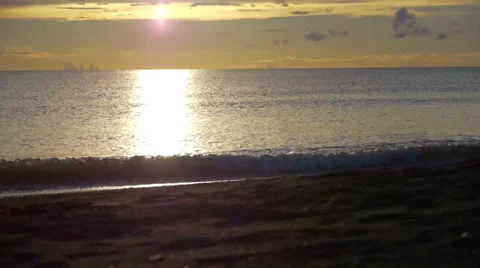 Sunset, sea and sand. Stock Footage 32187232