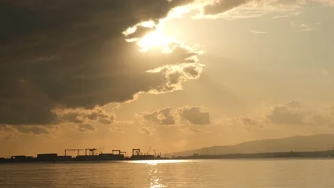 Sunset sea and sky Stock Footage 170906916