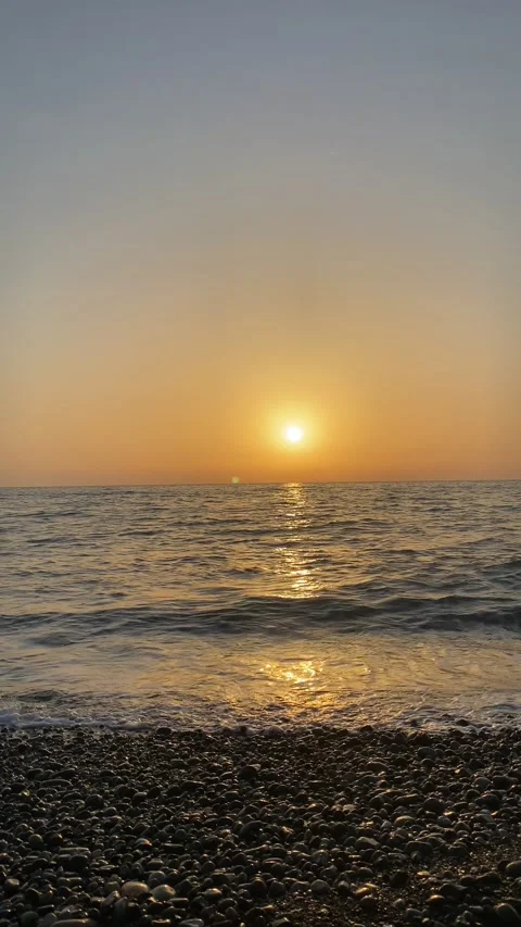 Sunset sea Batumi Stock Footage 198529352