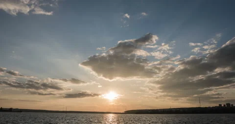 Sunset in the sea bay, timelapse 4k Stock Footage 108436194