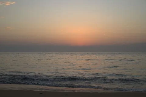 Sunset sea beach Stock Photos