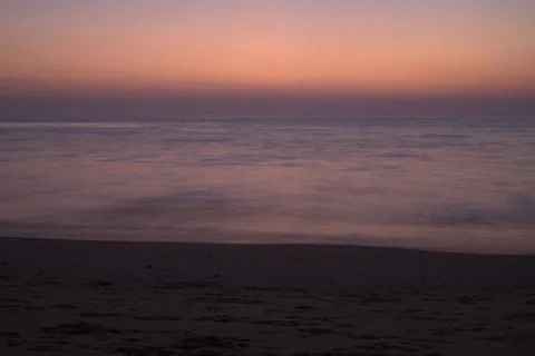 Sunset sea beach Stock Photos