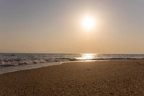A sunset on the sea beach 写真素材