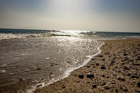 A sunset on the sea beach Stock-Fotos