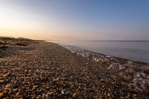 A sunset on the sea beach Foto stock